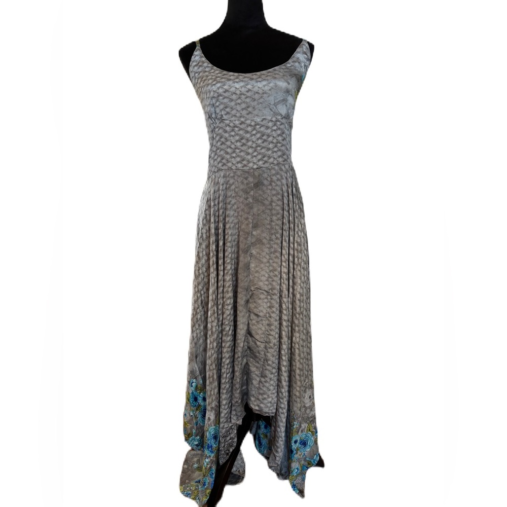 MT Collections Steal Blue Sleeveless High Low Sundress